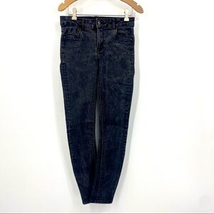 Zara Trafaluc black acid washed skinny jeans 6